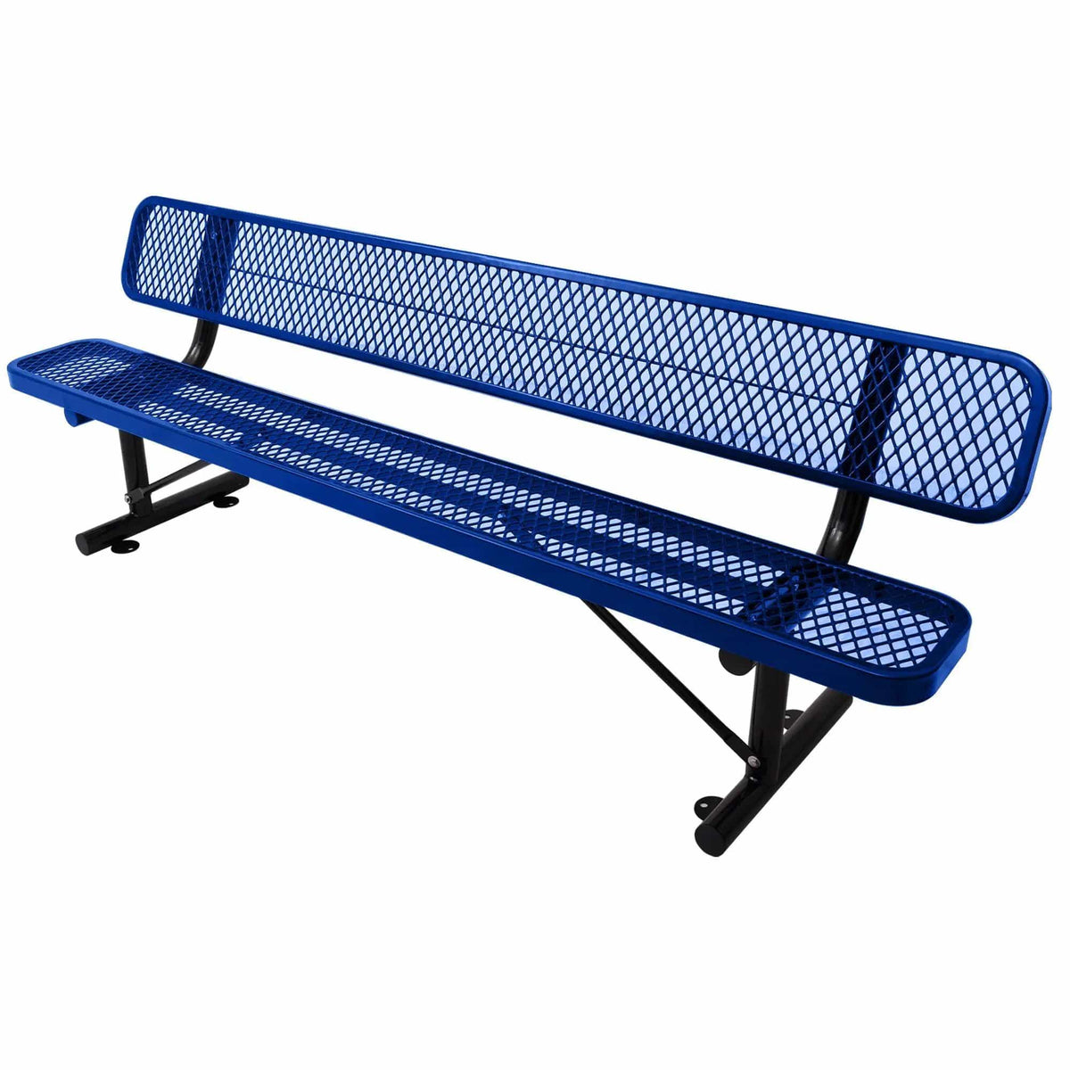 6' Outdoor Steel Bench With Backrest | 5 Pieces | Steel | Outdoor Living
