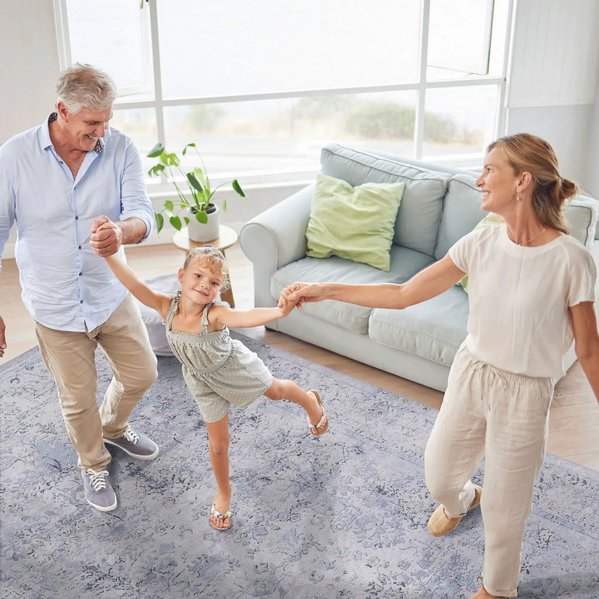 Maval Washable Area Rug | 60 x 36 Inch | Machine Washable | Kid And Pet Friendly