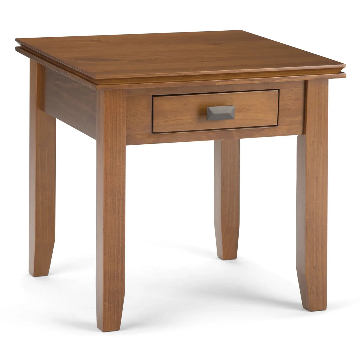 Artisan End Table | Handcrafted Solid Wood | One Drawer | Metal Drawer Glides