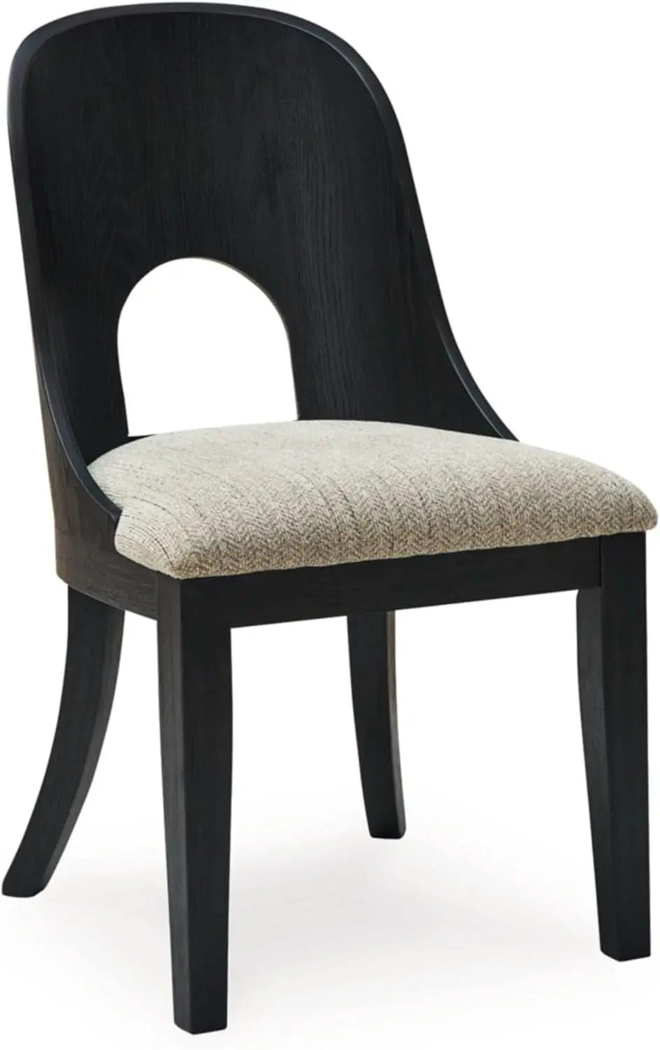 Pair Herringbone Dining Chair Black Gray For Kitchen from PriceLows™
