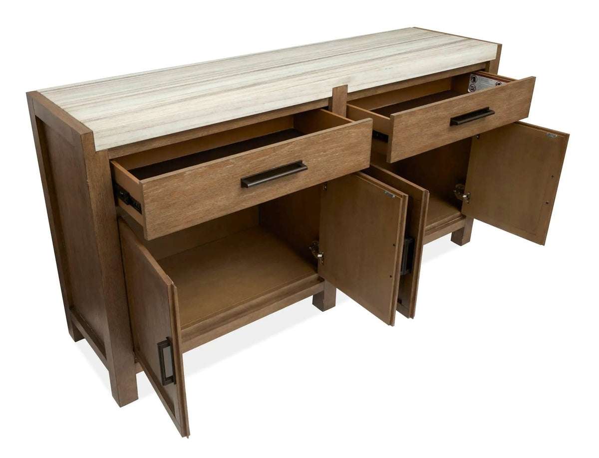 Plum Creek Sideboard | 2 Pieces | Oak Veneer & Fabric | Dining Room