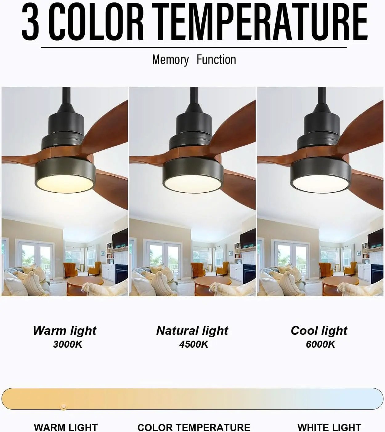 52 Inch Flush Mount Ceiling Fan With Lights Remote Control from PriceLows™