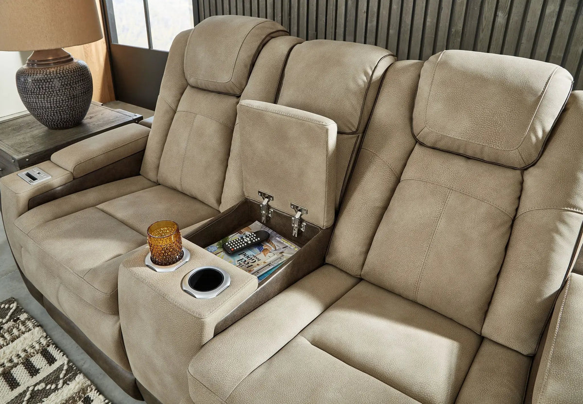 Next-Gen Durapella Power Reclining Loveseat | Two-Tone Upholstery | Water-Repellent | 75 Inch Length