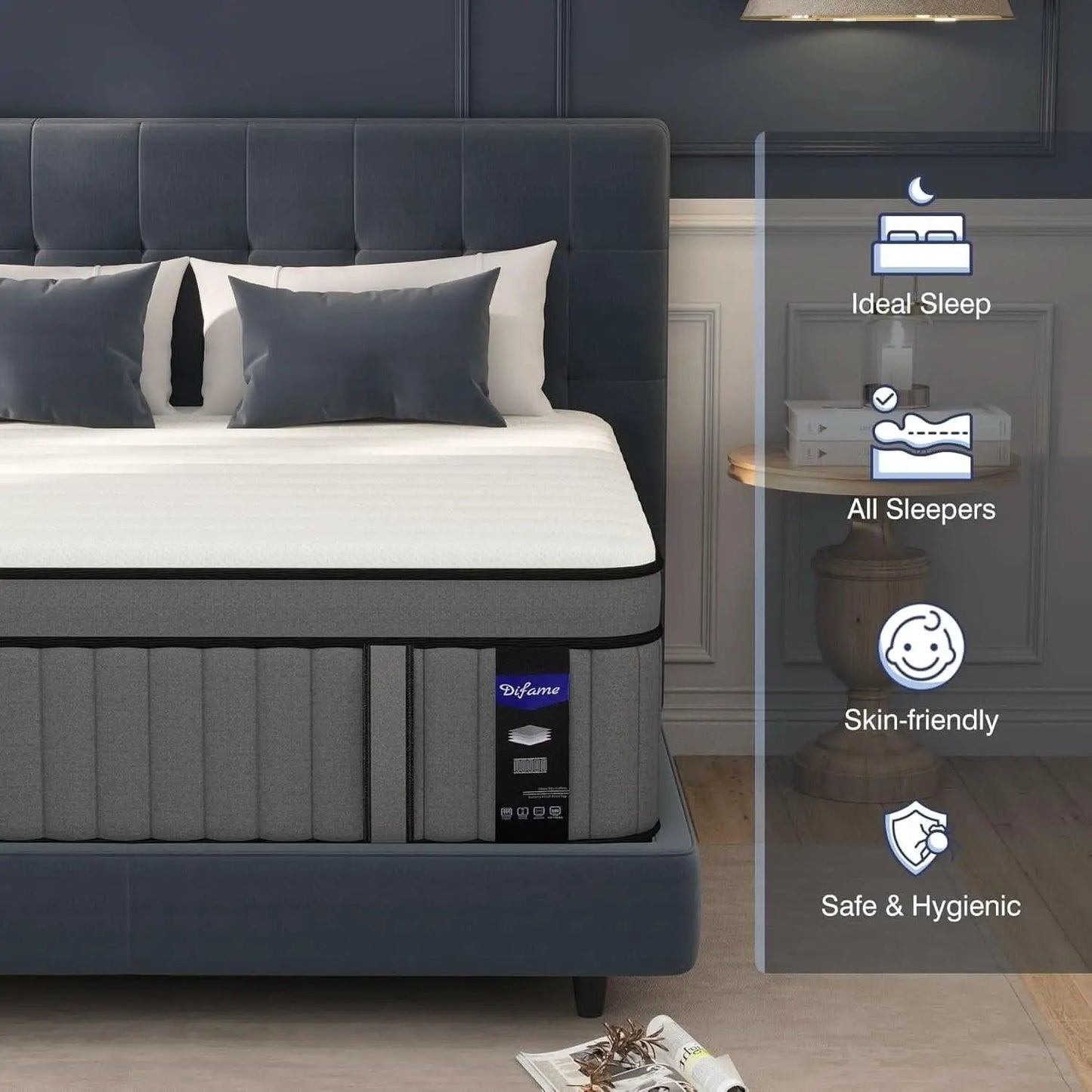 King Size Gel Memory Foam Pocket Spring Hybrid Mattress from PriceLows™