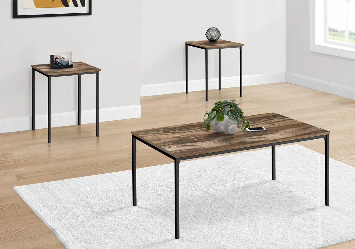 Coffee And End Table Set | Set Of 3 | Contemporary Design | High-Density Laminate Tops