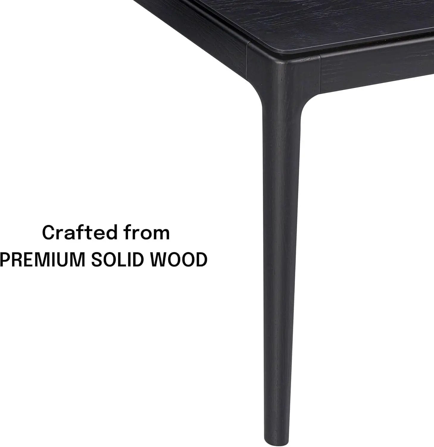 Mingle 55 Inch Modern Rectangular Dinner Table Burnt Black from PriceLows™