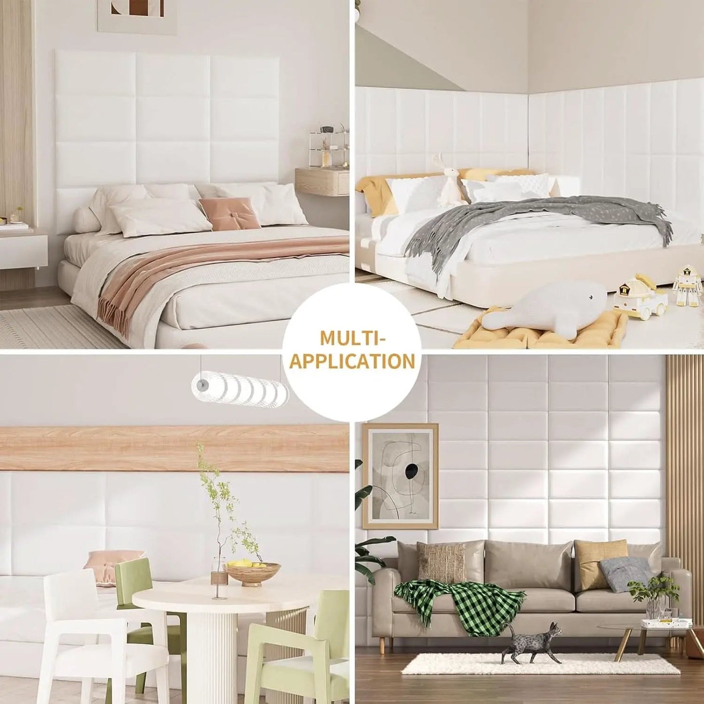 Self-Adhesive 3D Upholstered Wall Panels for Bedrooms from PriceLows™