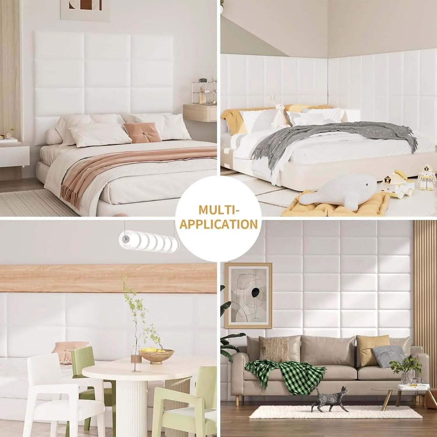 Self-Adhesive 3D Upholstered Wall Panels for Bedrooms from PriceLows™