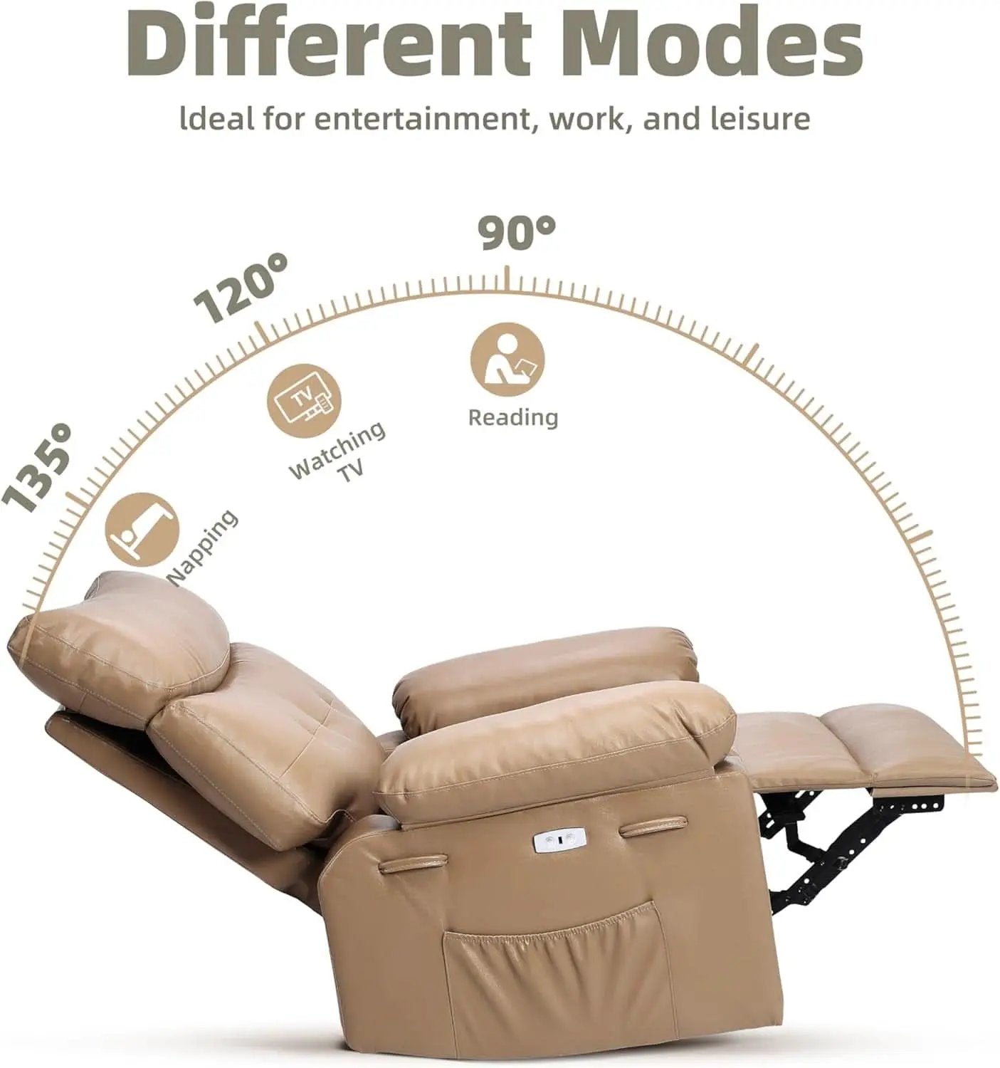 Power Swivel Massage Recliner With Heat And Vibration from PriceLows™