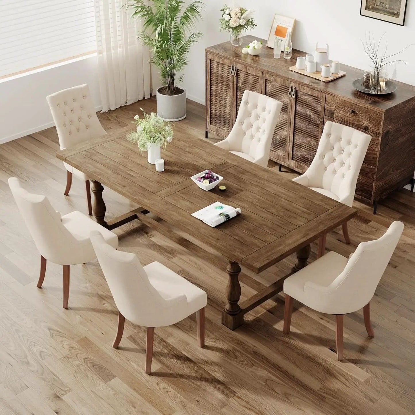 Beige Tufted Contemporary Dining Chairs Collection from PriceLows™