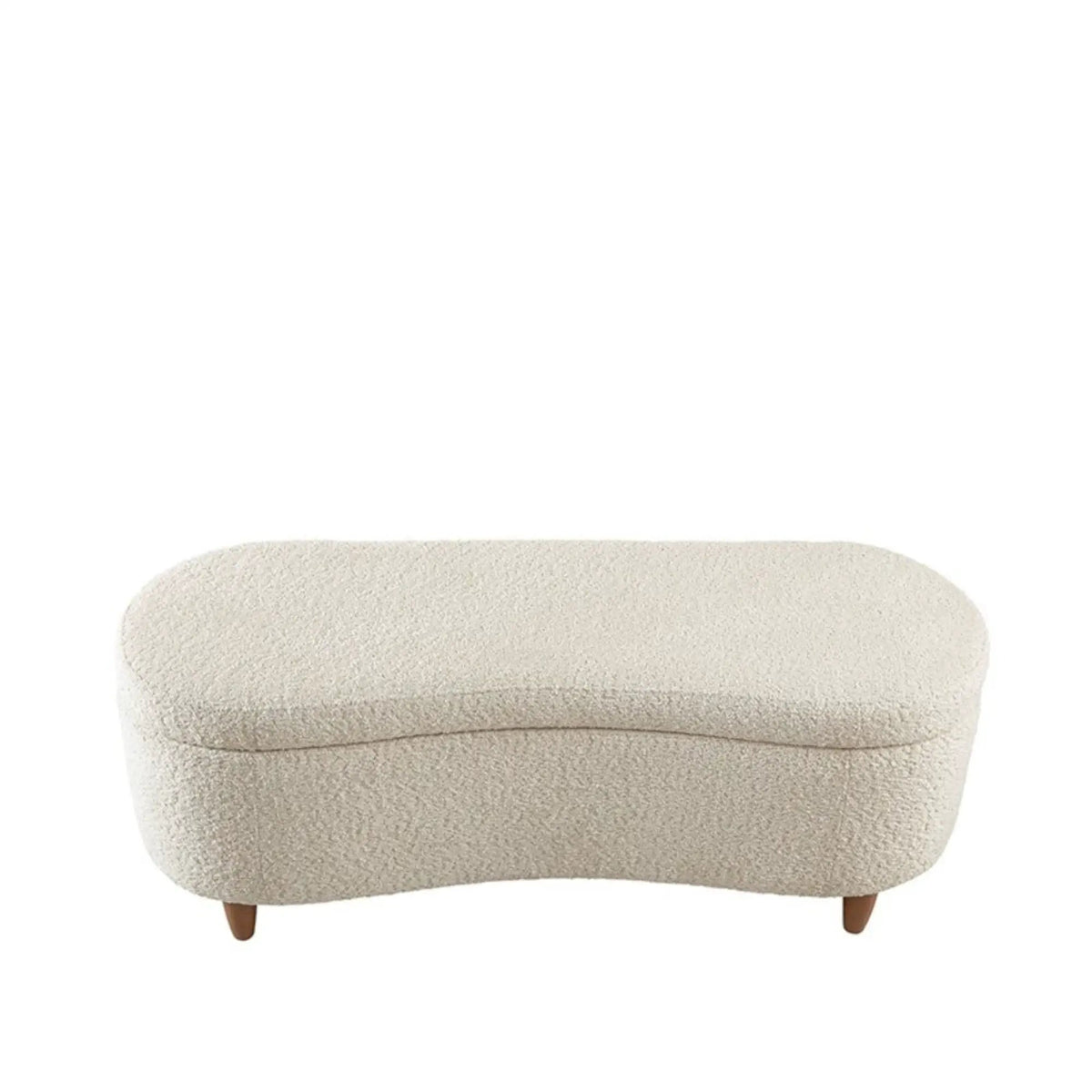 Flip Top Storage Bench | Curved Front Straight Back | Soft Close Hinges | 48 Inch Width