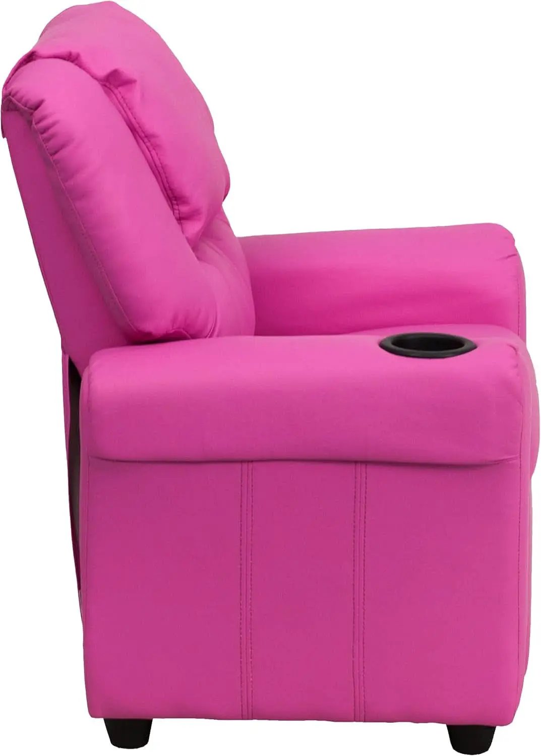 Hot Pink Kids Recliner With Cup Holder Compact Design from PriceLows™