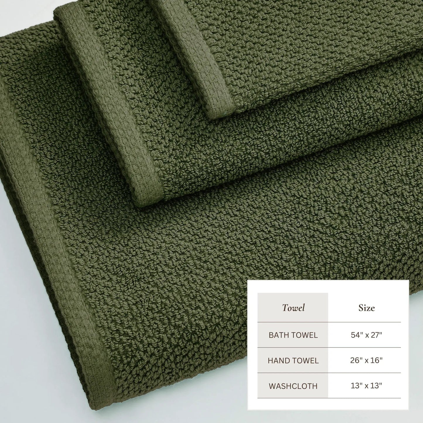 Cotton Textured Bath Towel Set - Acacia Collection from PriceLows™