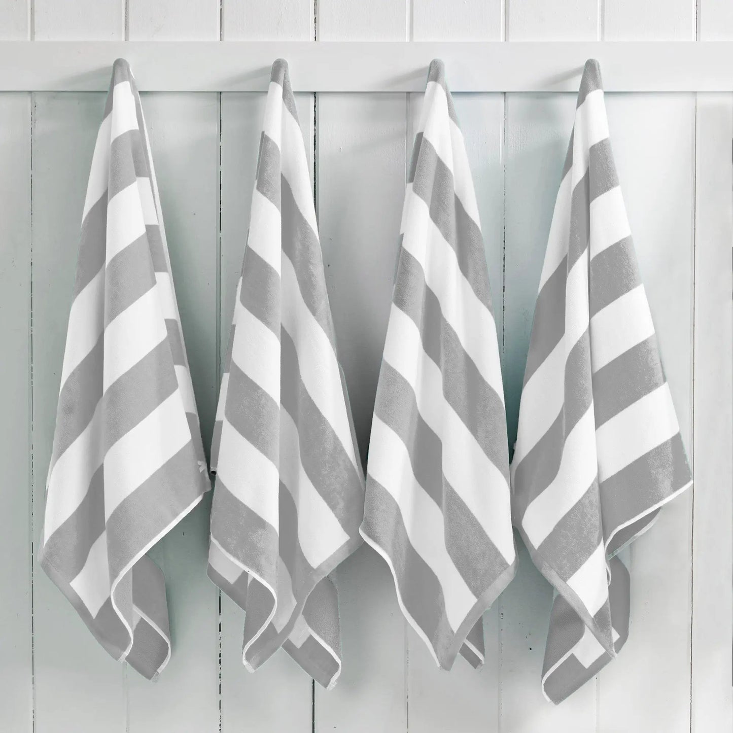 Cotton Velour Cabana Stripe Beach Towel - Novia Collection from PriceLows™