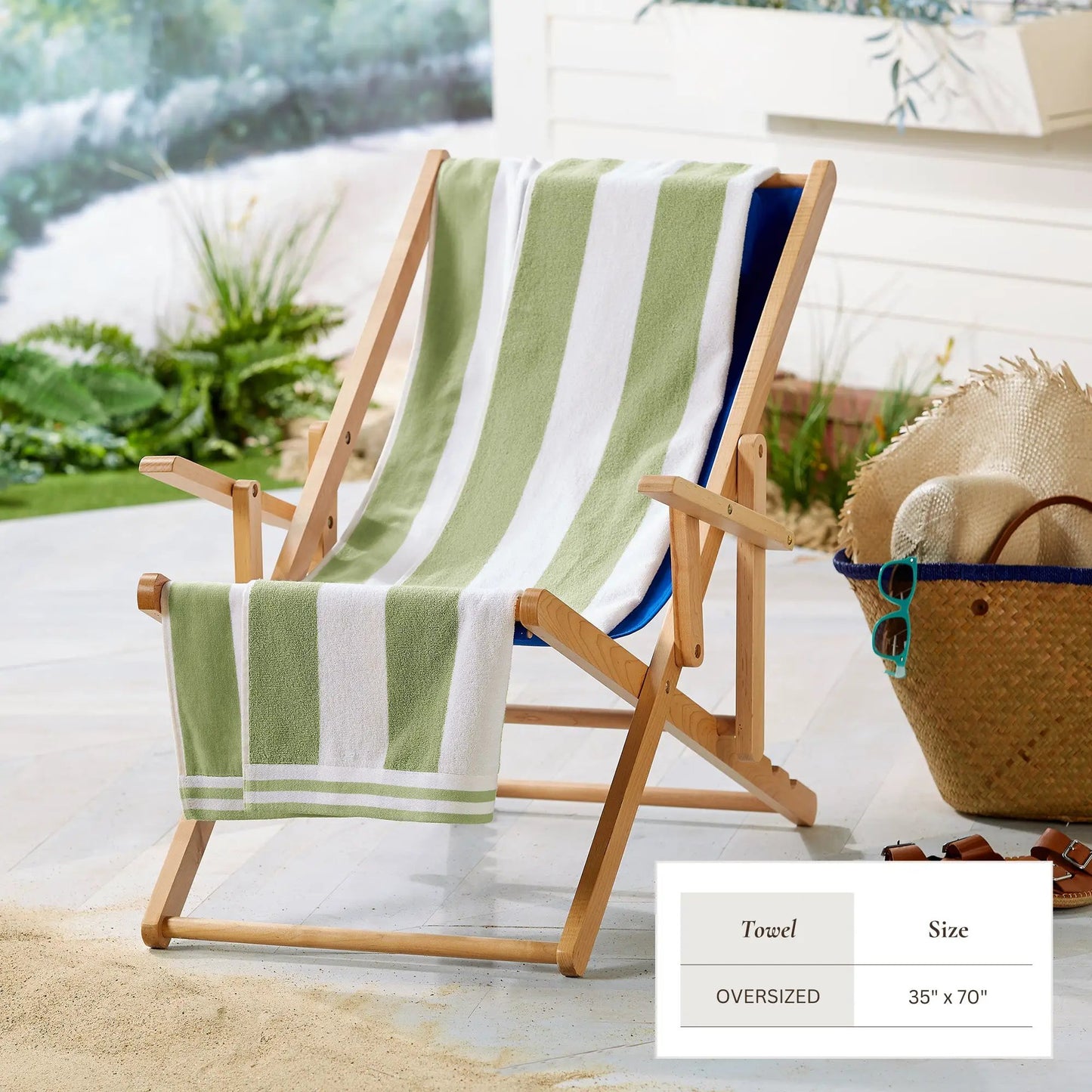 Striped Cabana Beach Towel - Edgartown Collection from PriceLows™
