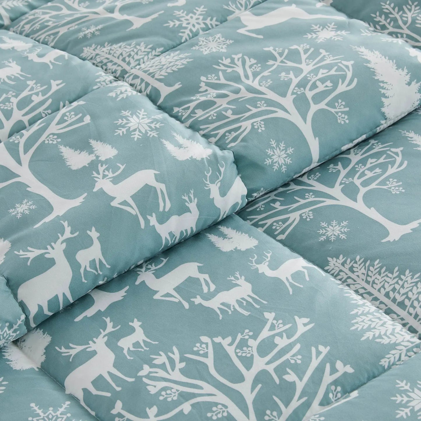 Reversible Christmas Comforter and Sham Set - Holiday / Lodge Odette Collection from PriceLows™