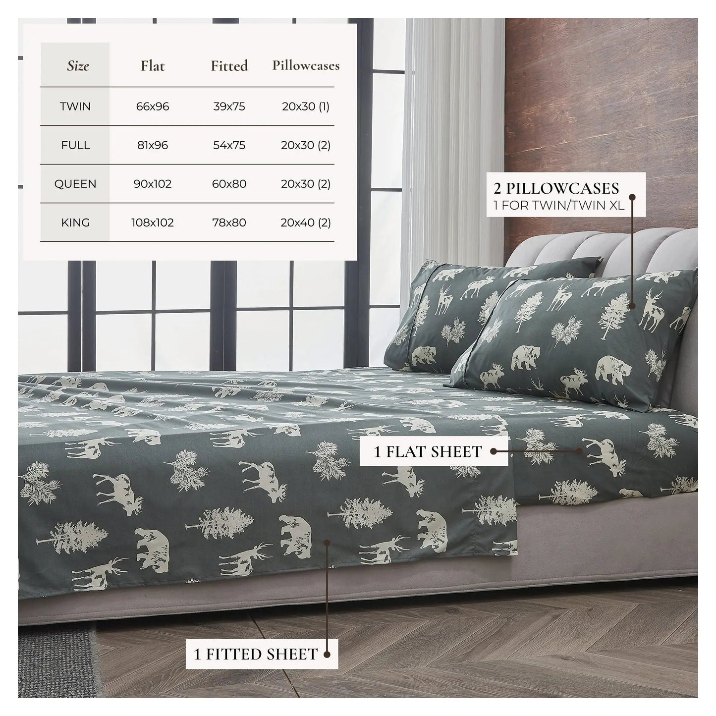 Lodge Printed Sheet Set - Mountain Ridge Collection from PriceLows™