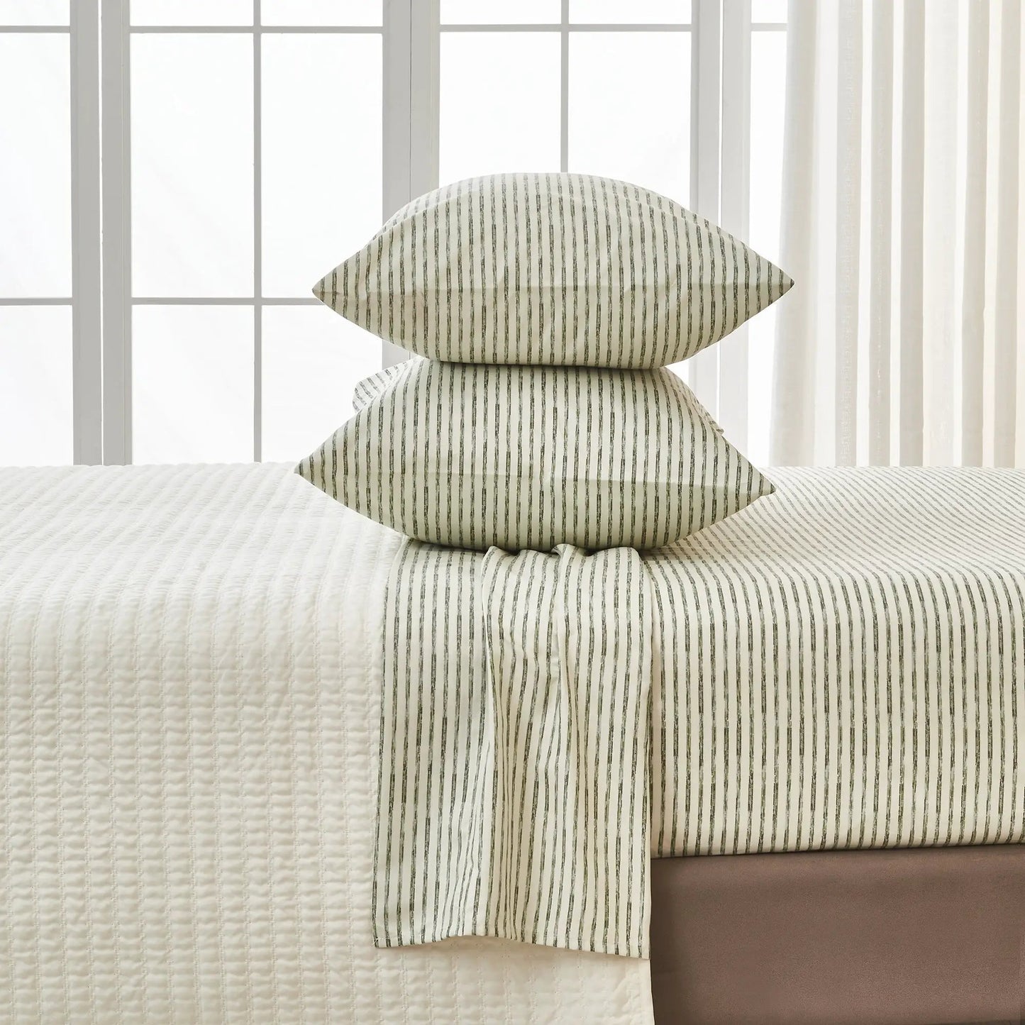 Striped Sheet Set - Evette Collection from PriceLows™