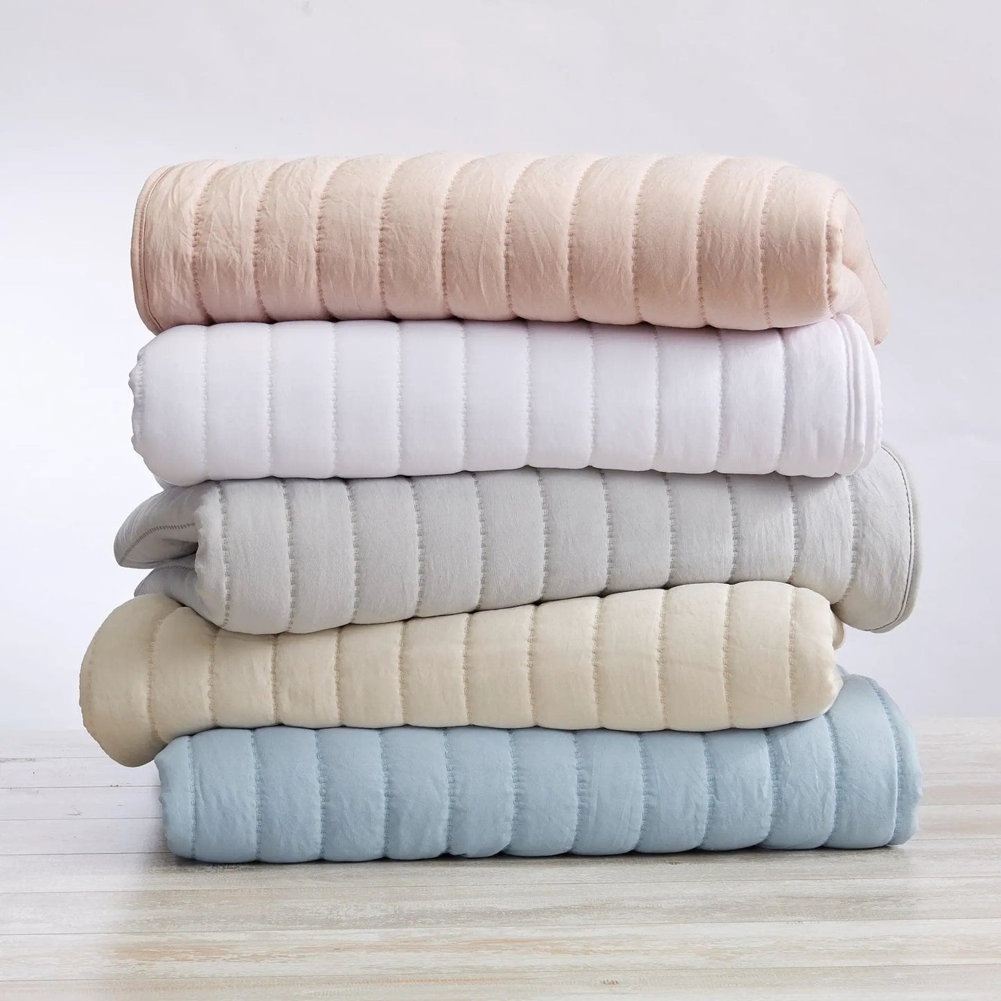 Solid Striped Quilt - Virginia Collection from PriceLows™