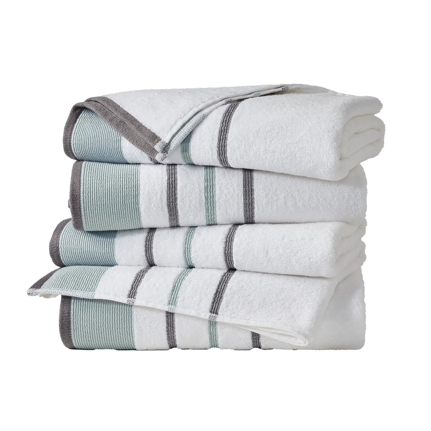 Decorative Cotton Stripe Bath Towel Set - Noelle Collection from PriceLows™