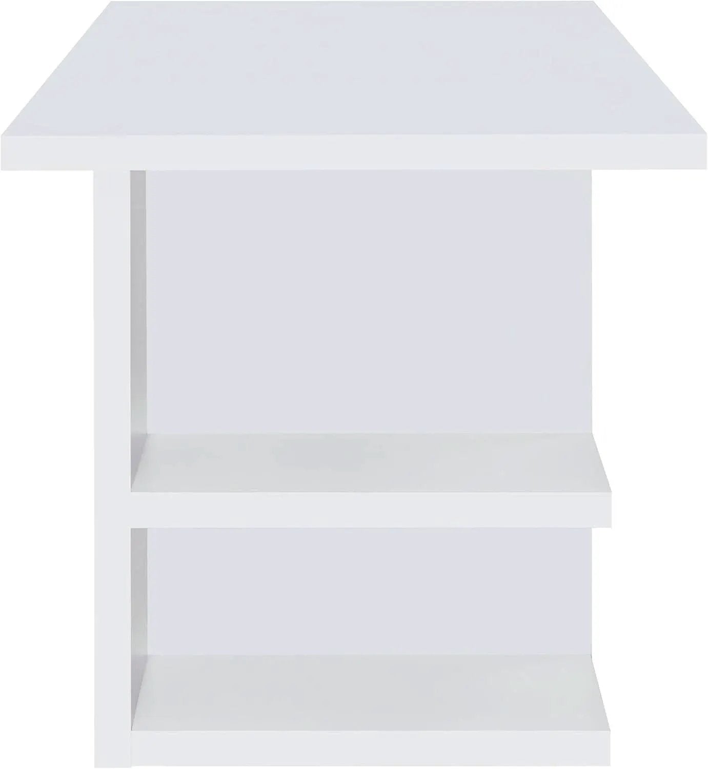 Alice 71 Inch White Modern Home Office Desk With 4 Shelves from PriceLows™