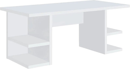 Alice 71 Inch White Modern Home Office Desk With 4 Shelves from PriceLows™