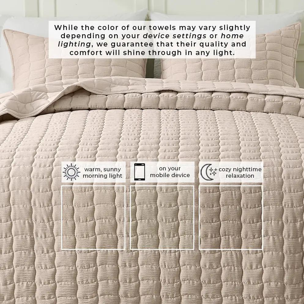 Gauze Quilt Set - Wave Stitch Collection from PriceLows™