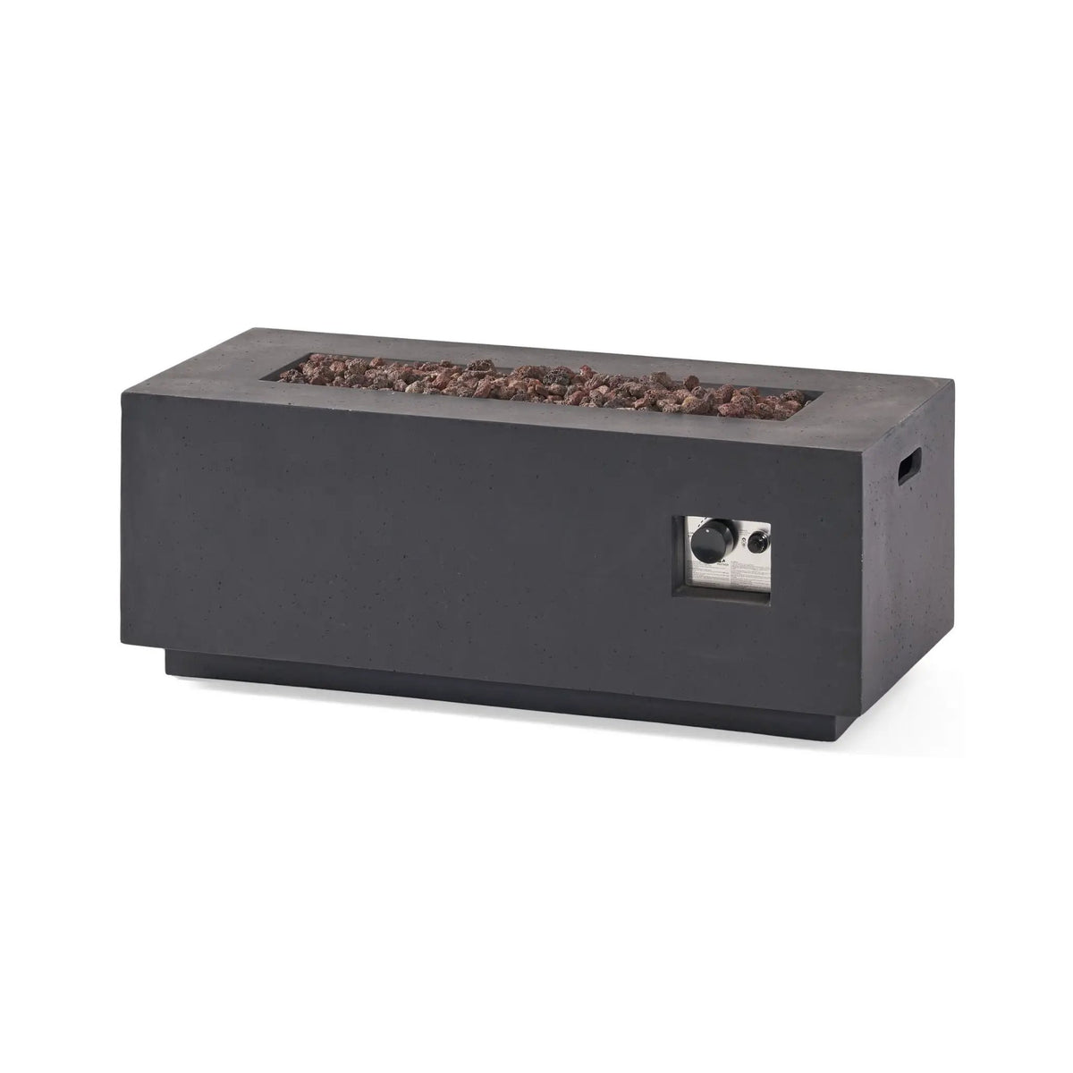 Rectangular Propane Gas Fire Pit Table | 40K BTU | Lightweight Concrete | 40.25 Inch Width