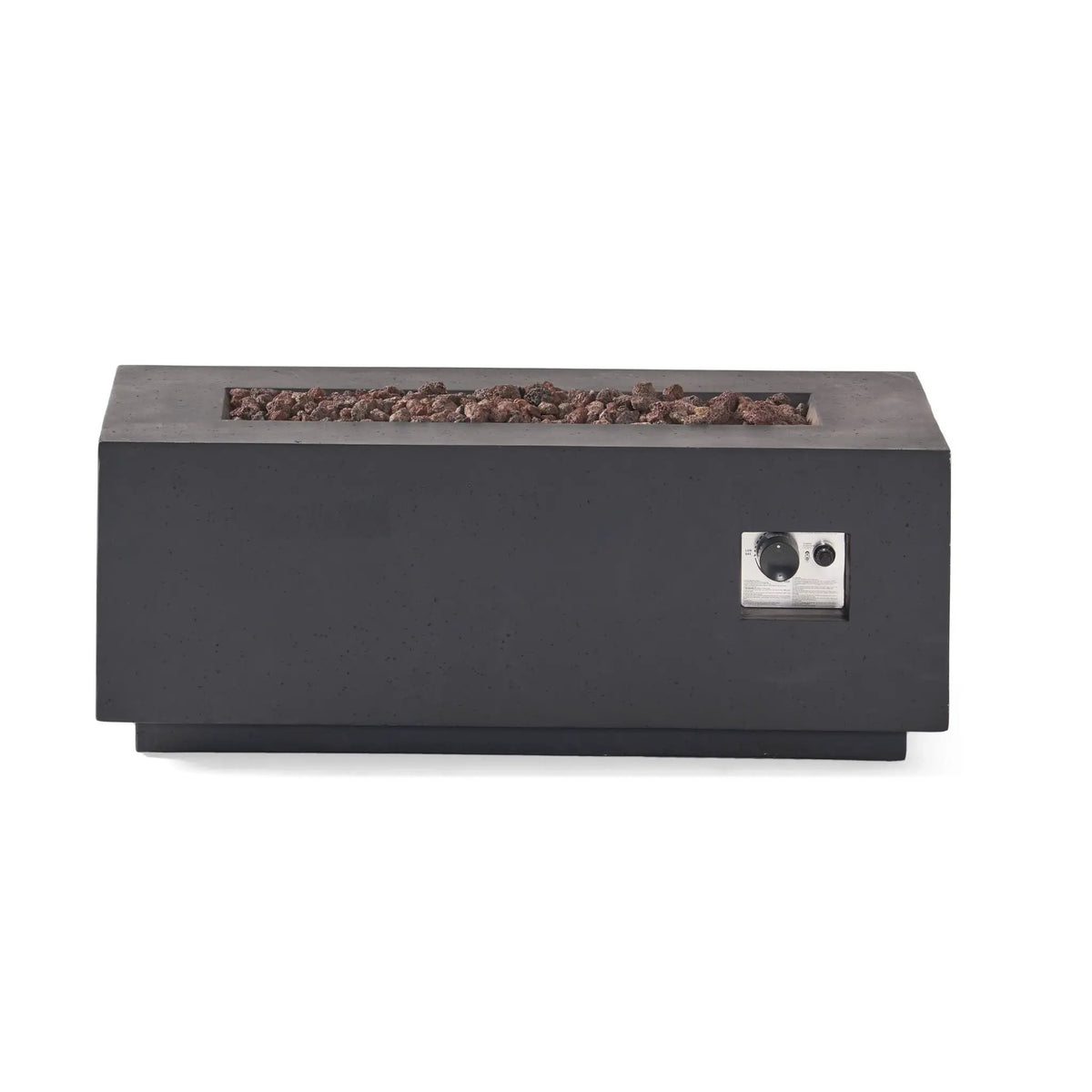 Rectangular Propane Gas Fire Pit Table | 40K BTU | Lightweight Concrete | 40.25 Inch Width