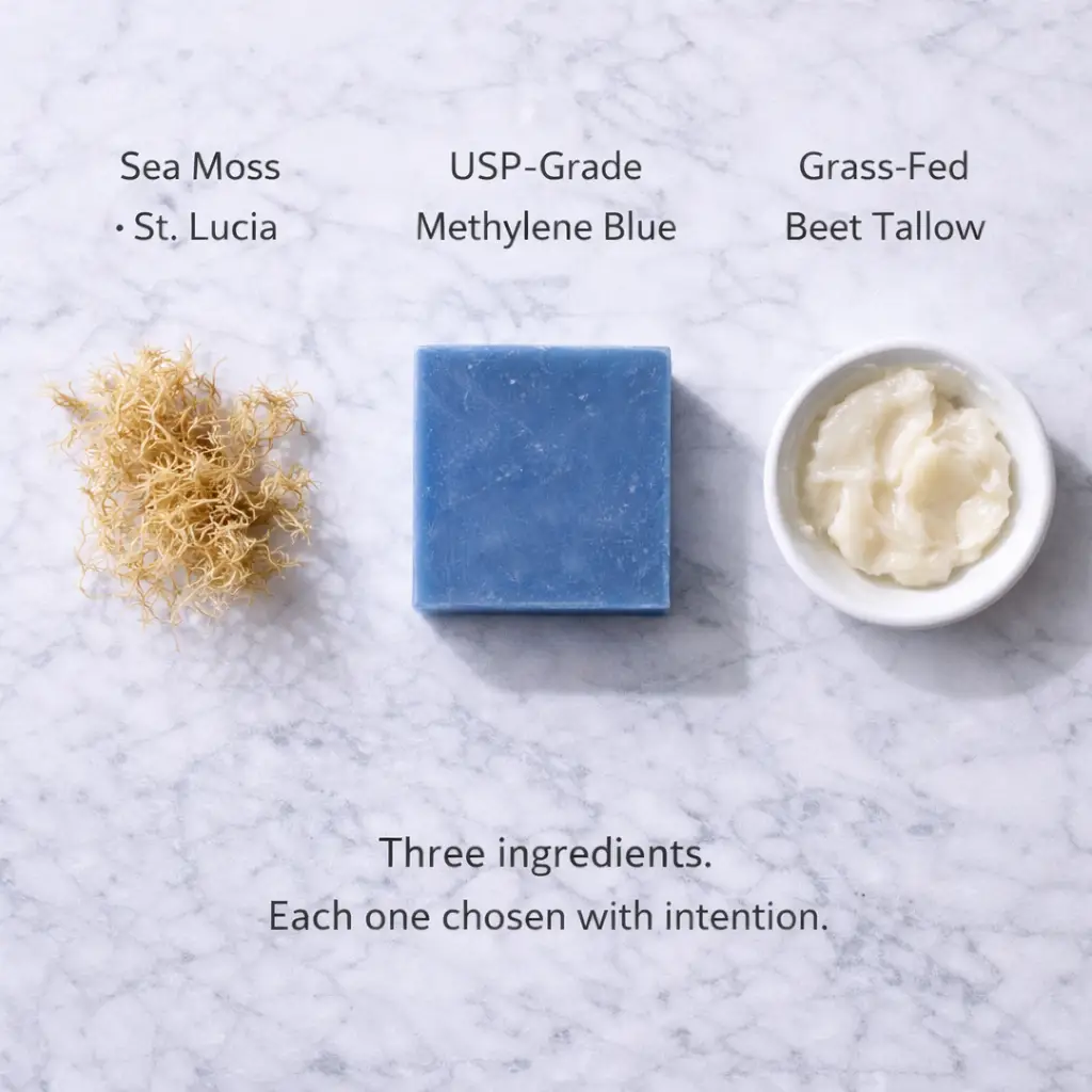 Methylene Blue Sea Moss Tallow Soap Bar from PriceLows™