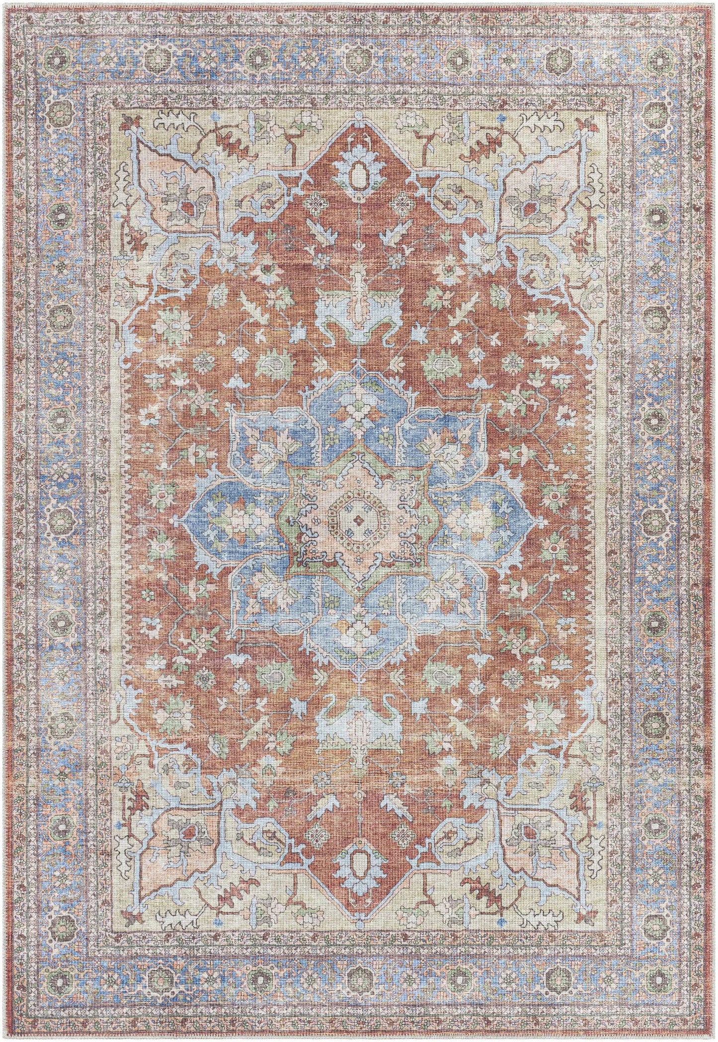 Brown Bagamanoc Medallion Washable Area Rug from PriceLows™