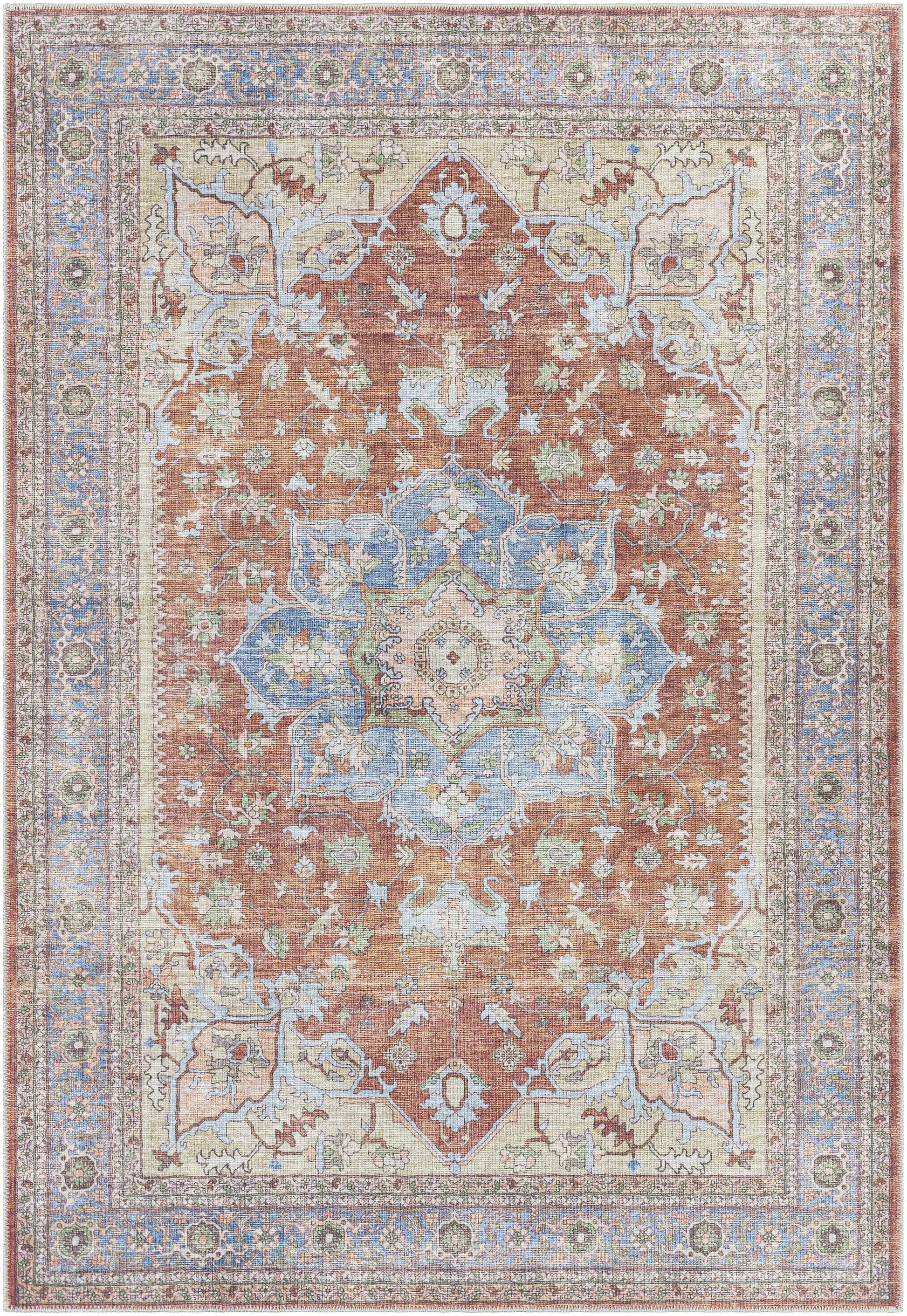 Brown Bagamanoc Medallion Washable Area Rug from PriceLows™