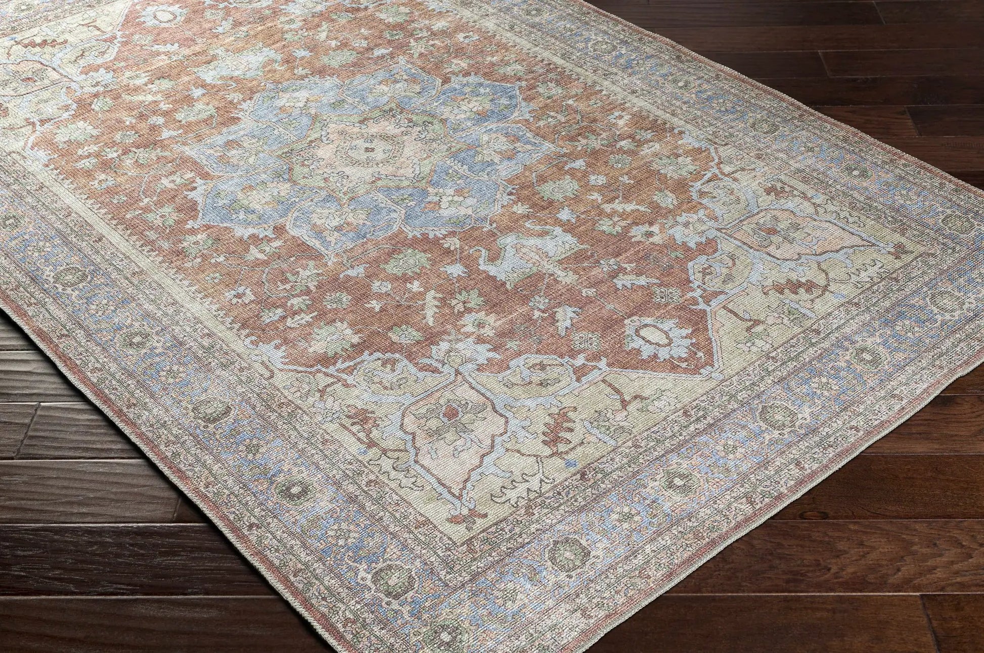 Brown Bagamanoc Medallion Washable Area Rug from PriceLows™