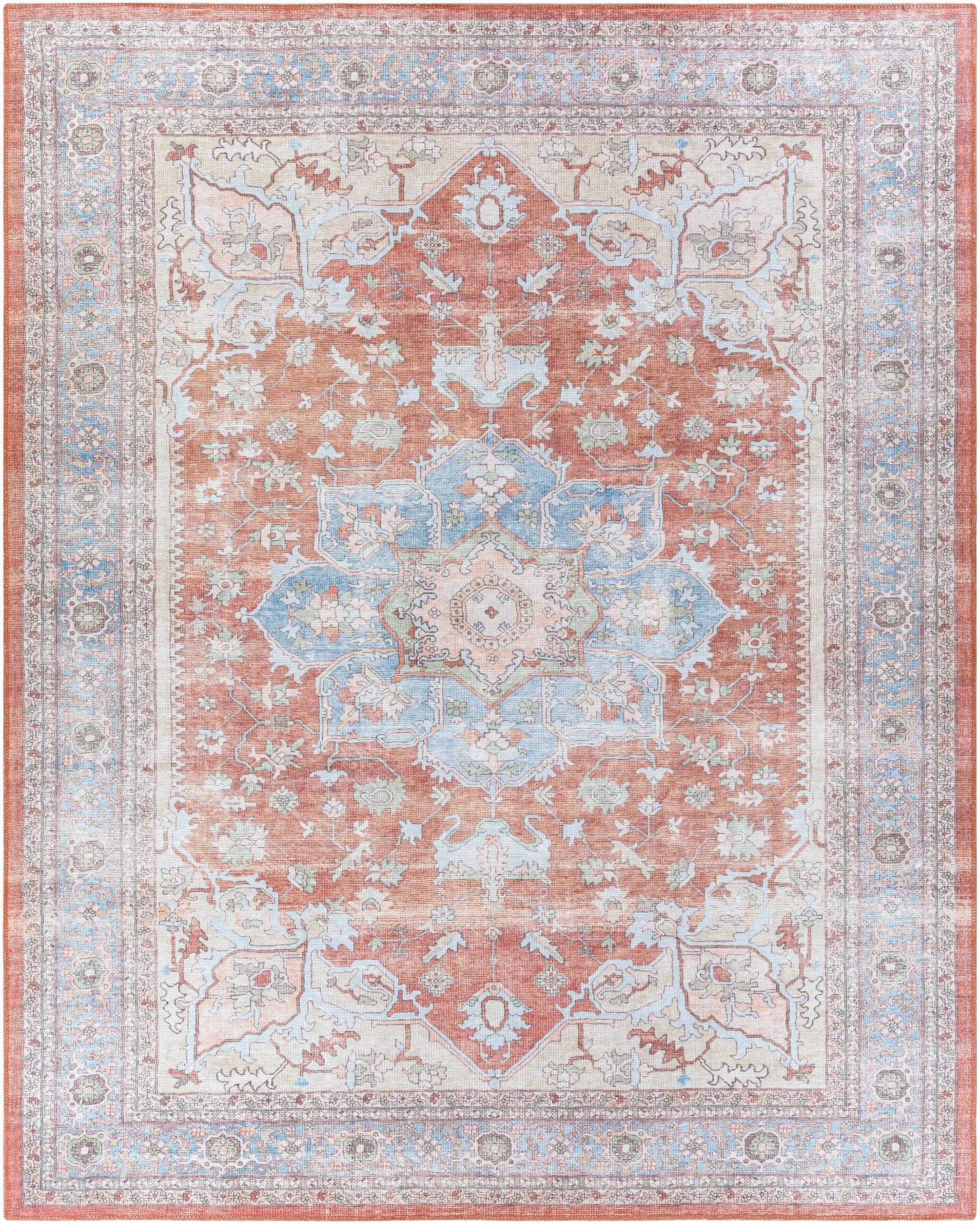Brown Bagamanoc Medallion Washable Area Rug from PriceLows™
