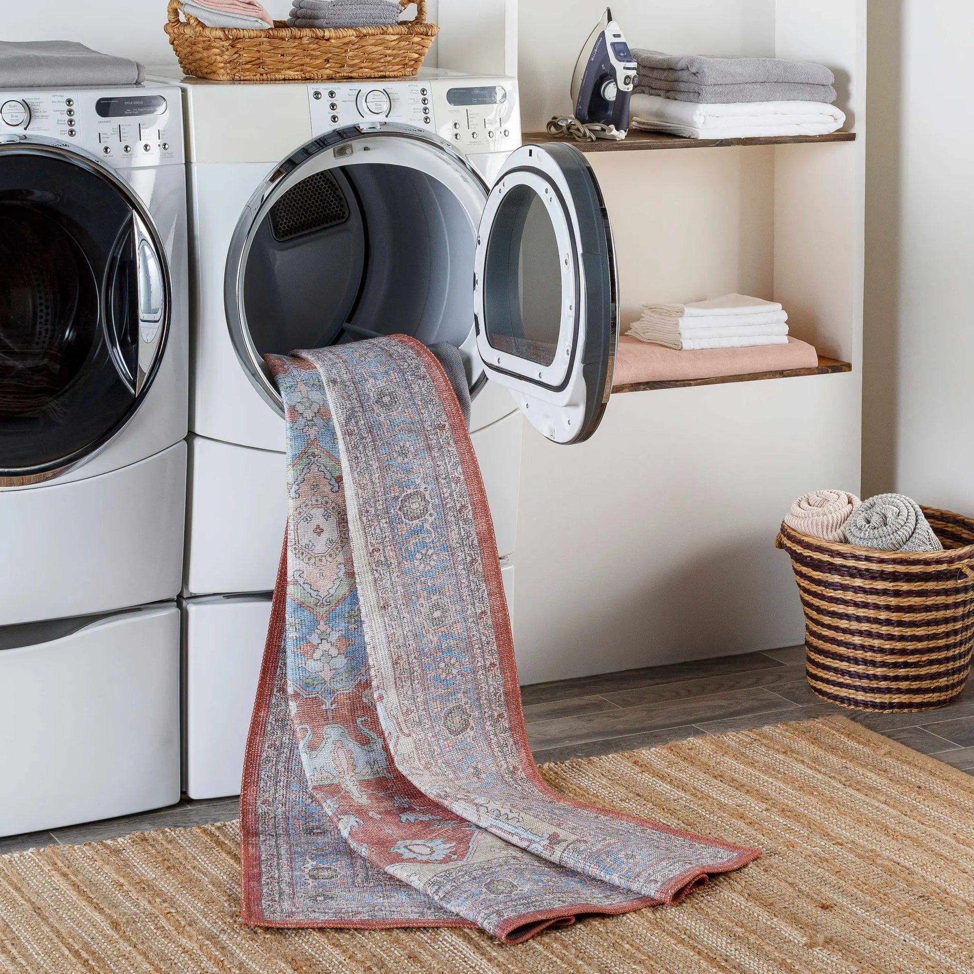 Brown Bagamanoc Medallion Washable Area Rug from PriceLows™