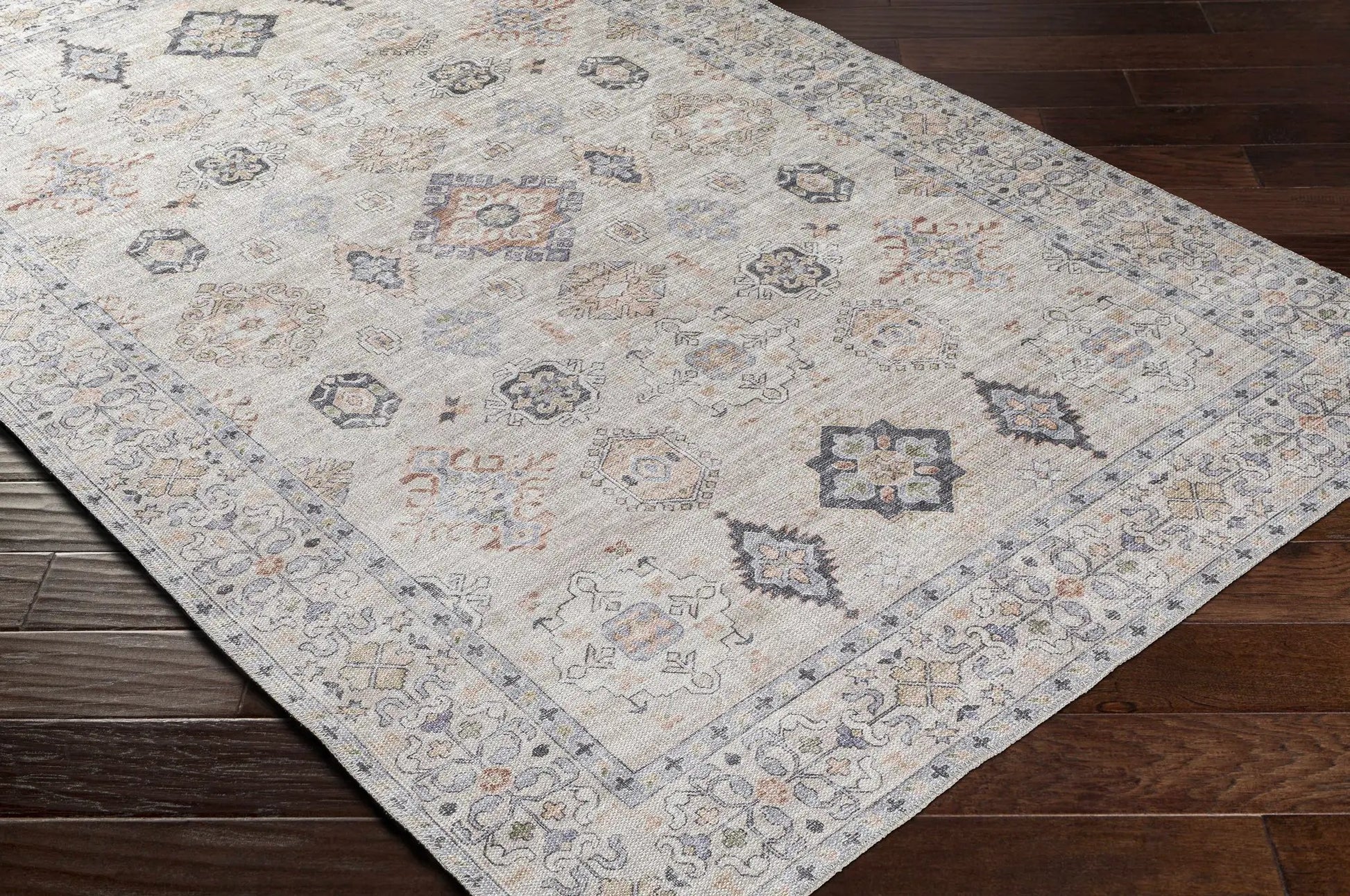 Beige Beckett Vintage Washable Area Rug from PriceLows™