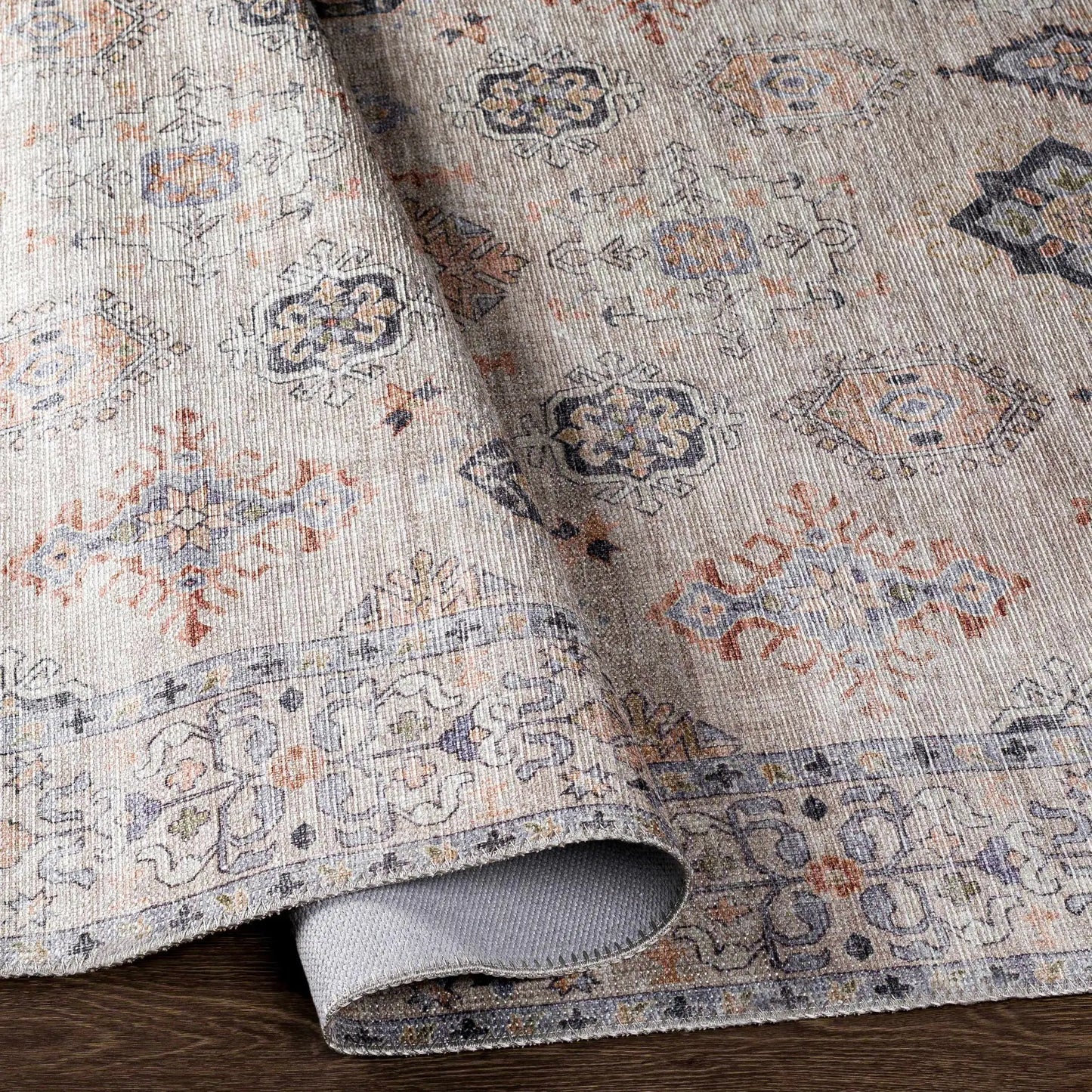 Beige Beckett Vintage Washable Area Rug from PriceLows™