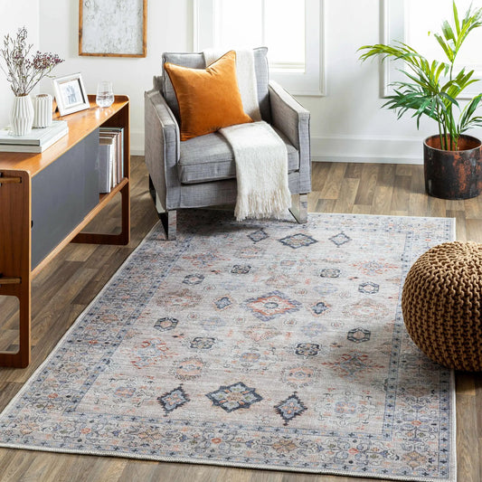 Beige Beckett Vintage Washable Area Rug from PriceLows™
