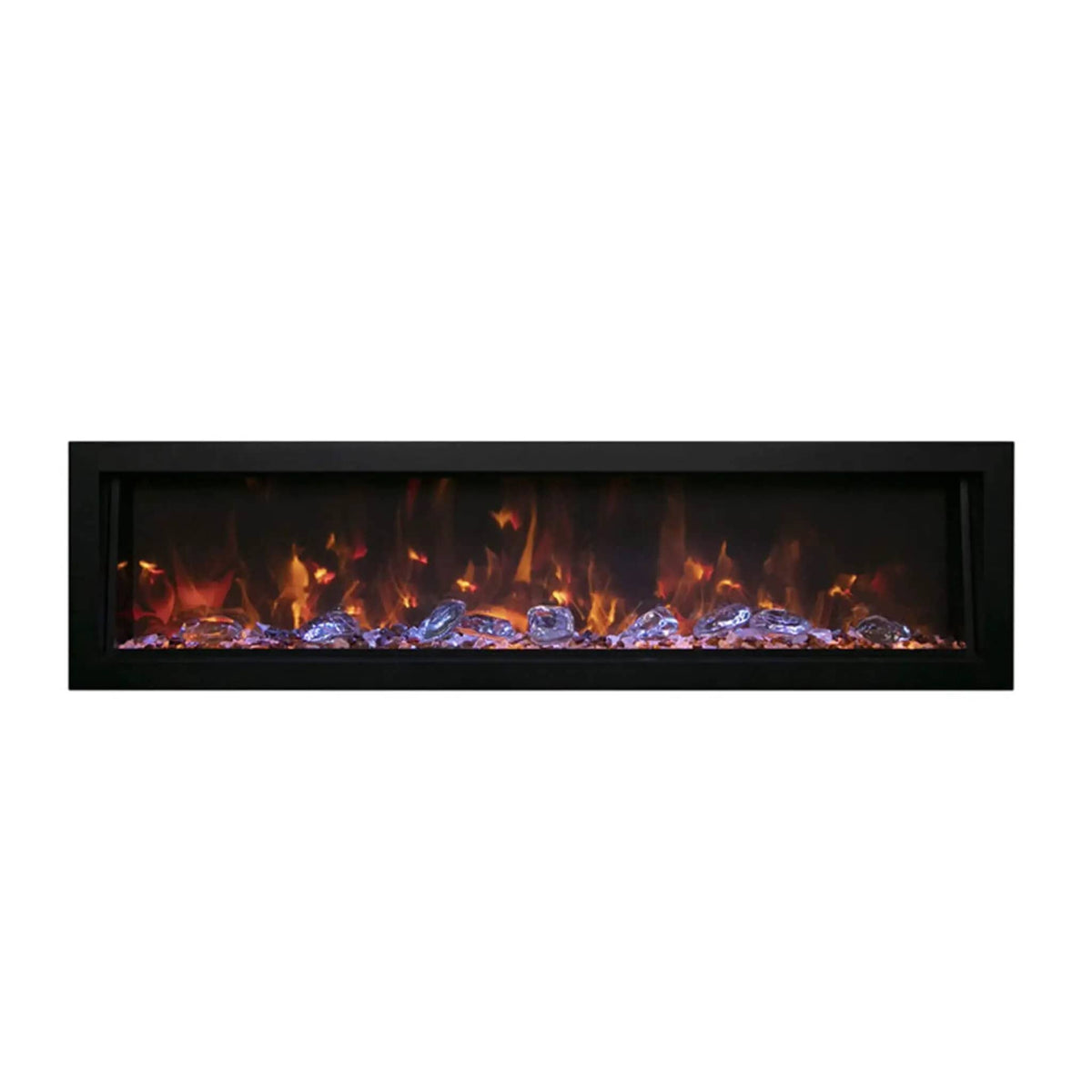Amantii Panorama BI Deep 60-Inch Smart Electric Fireplace | 60 Inch | Wood | Living Room