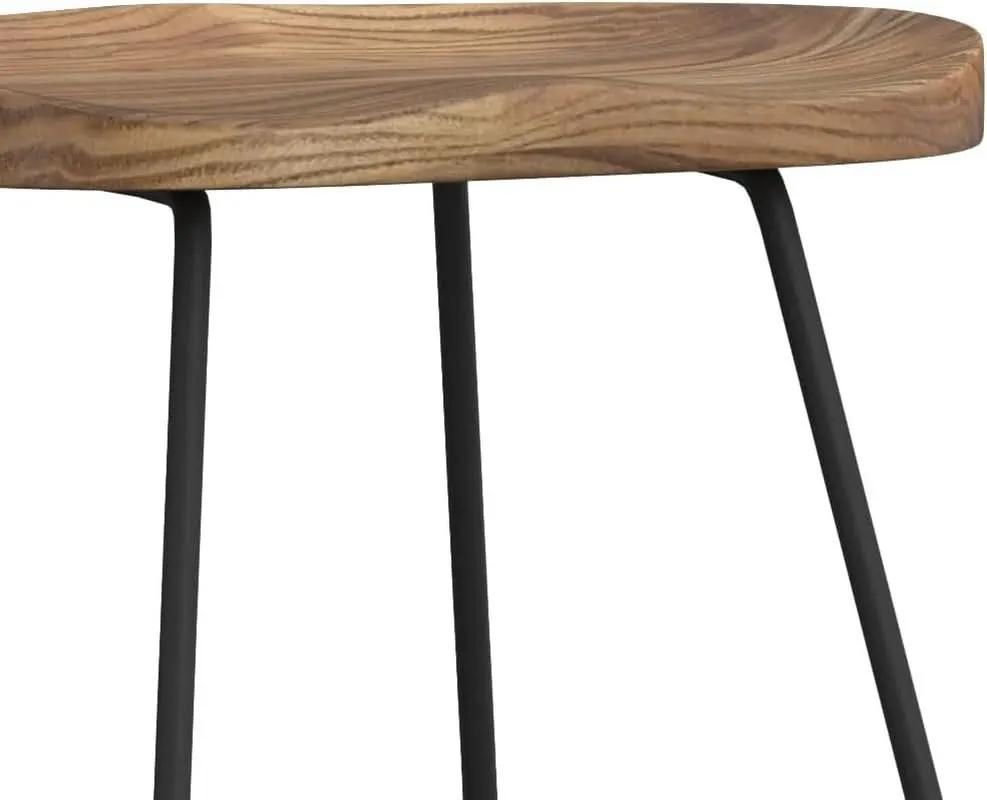 Amberly Natural 24 Inch Saddle Counter Height Bar Stool Set from PriceLows™
