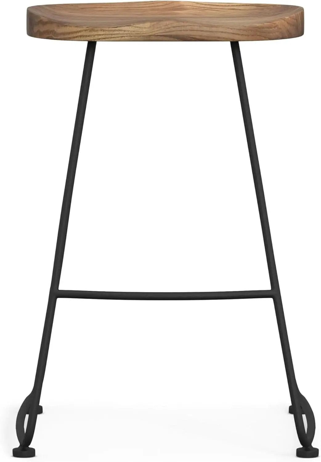 Amberly Natural 24 Inch Saddle Counter Height Bar Stool Set from PriceLows™