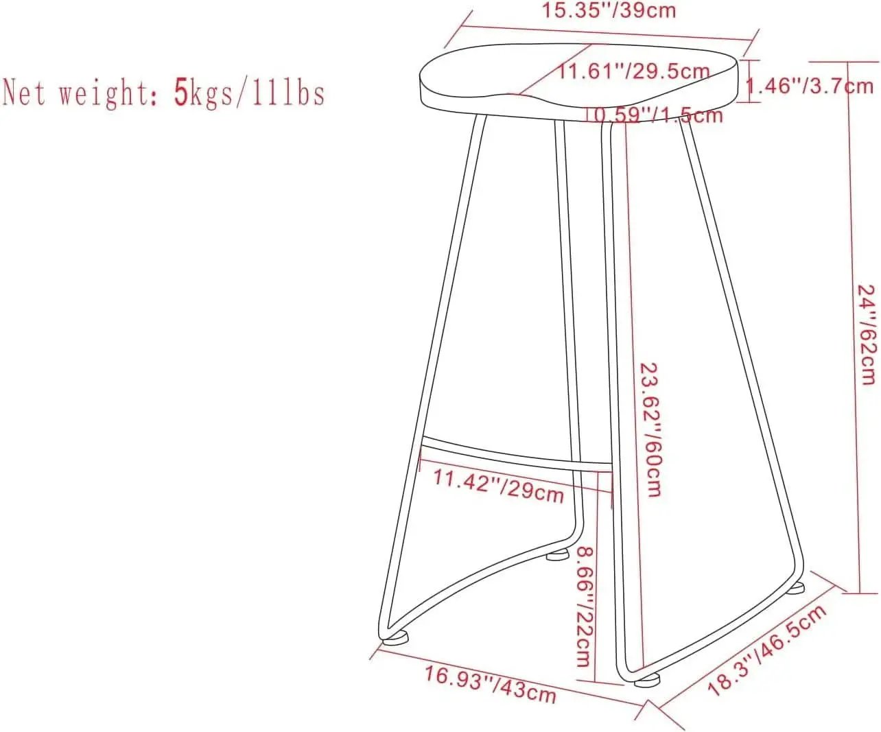 Amberly Natural 24 Inch Saddle Counter Height Bar Stool Set from PriceLows™