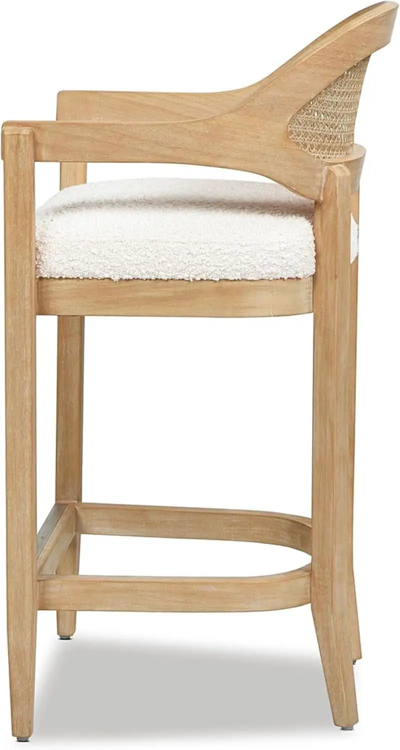 Americana Mid Century Modern 26 Inch Cane Back Counter Stool from PriceLows™