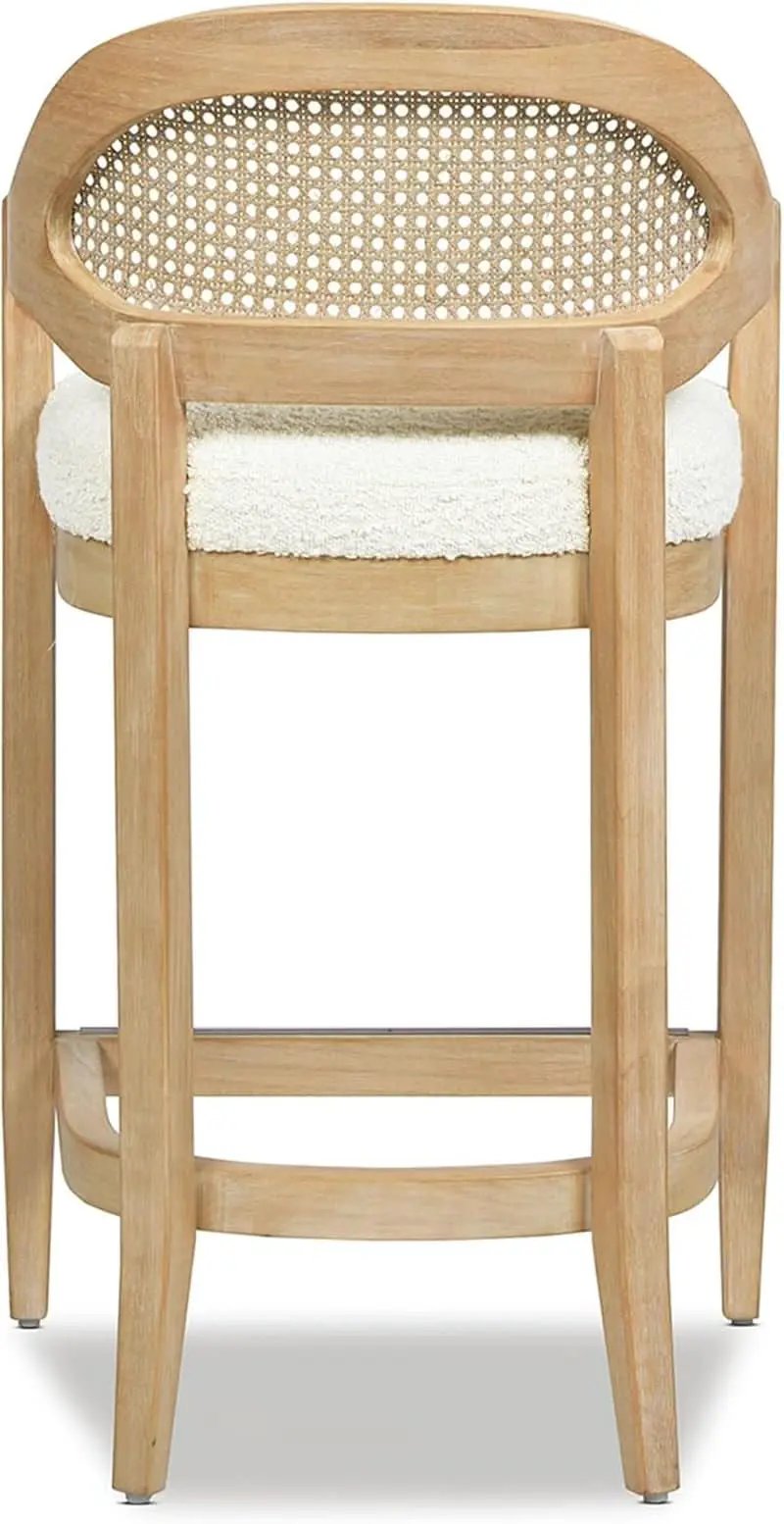 Americana Mid Century Modern 26 Inch Cane Back Counter Stool from PriceLows™