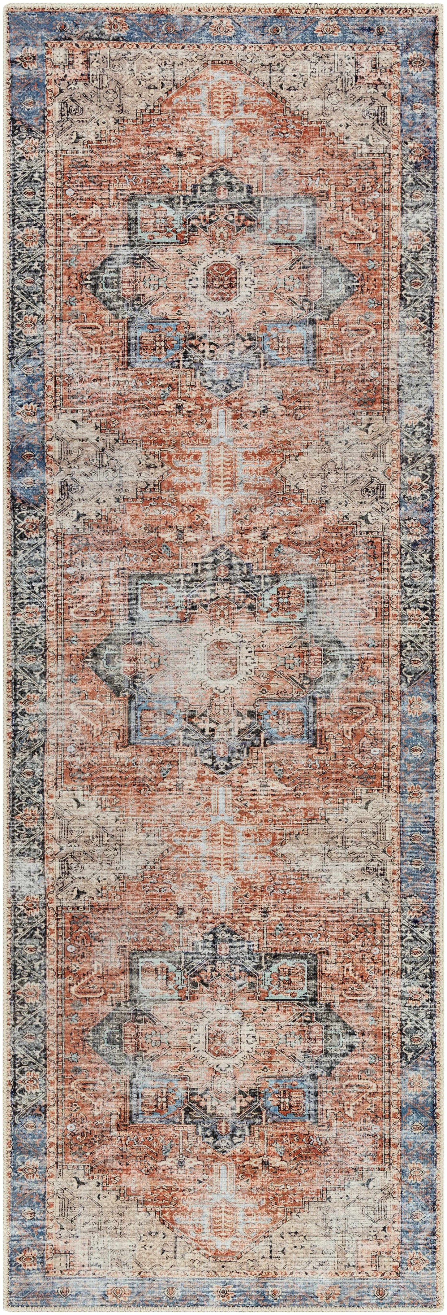 Rosman Distressed Washable Rug from PriceLows™