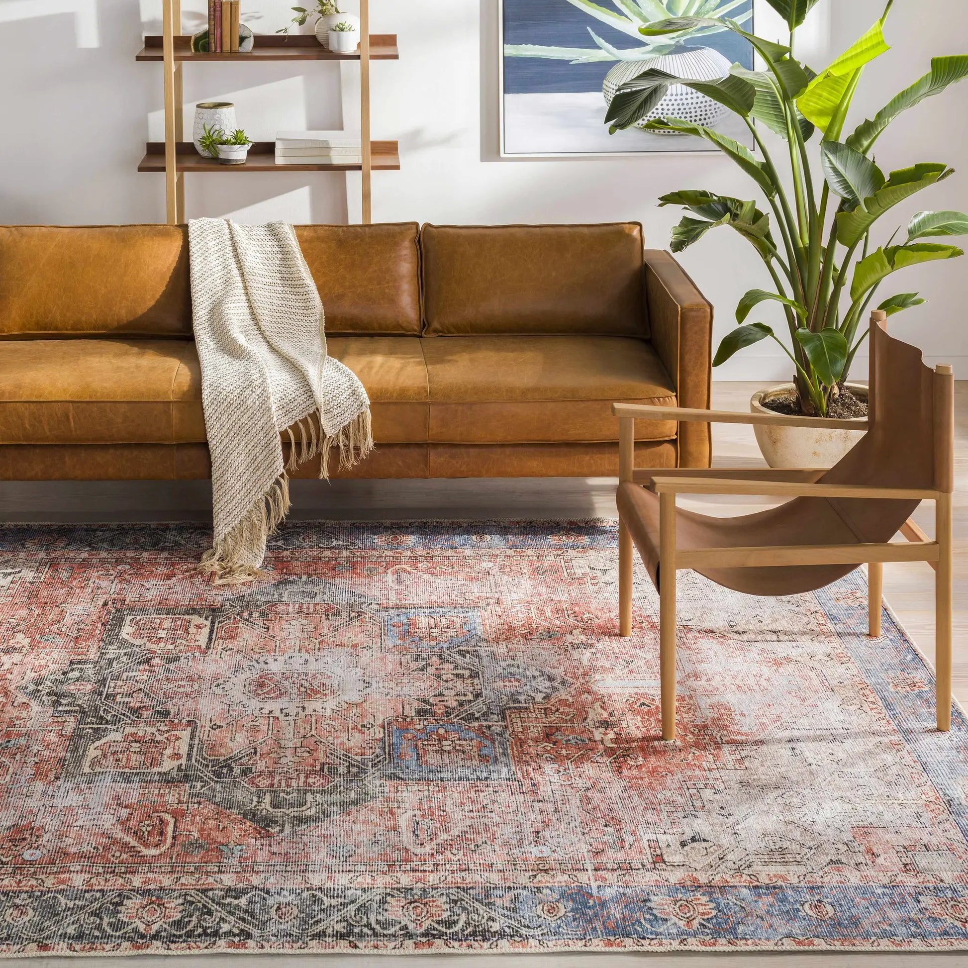 Rosman Distressed Washable Rug from PriceLows™