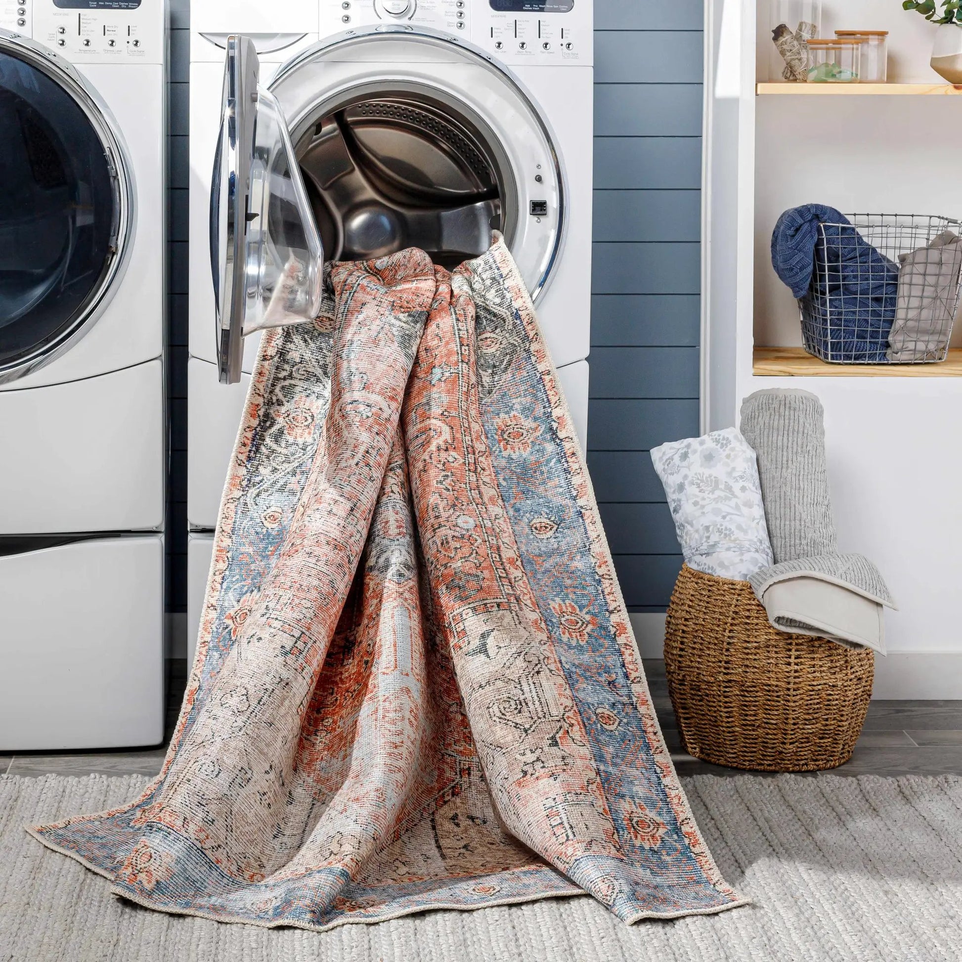Rosman Distressed Washable Rug from PriceLows™