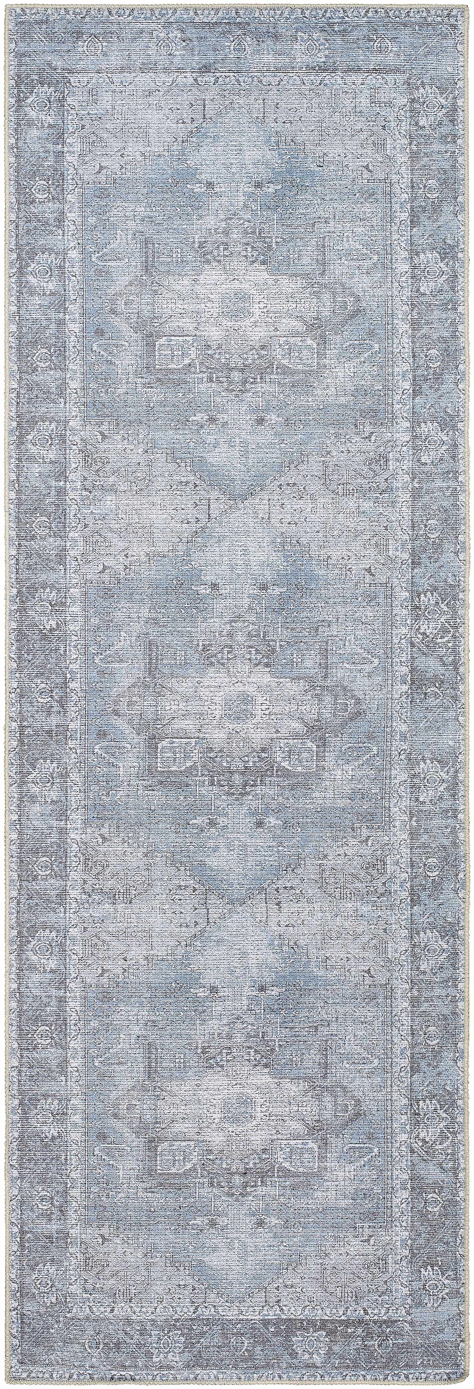 Rosman Blue Washable Area Rug from PriceLows™