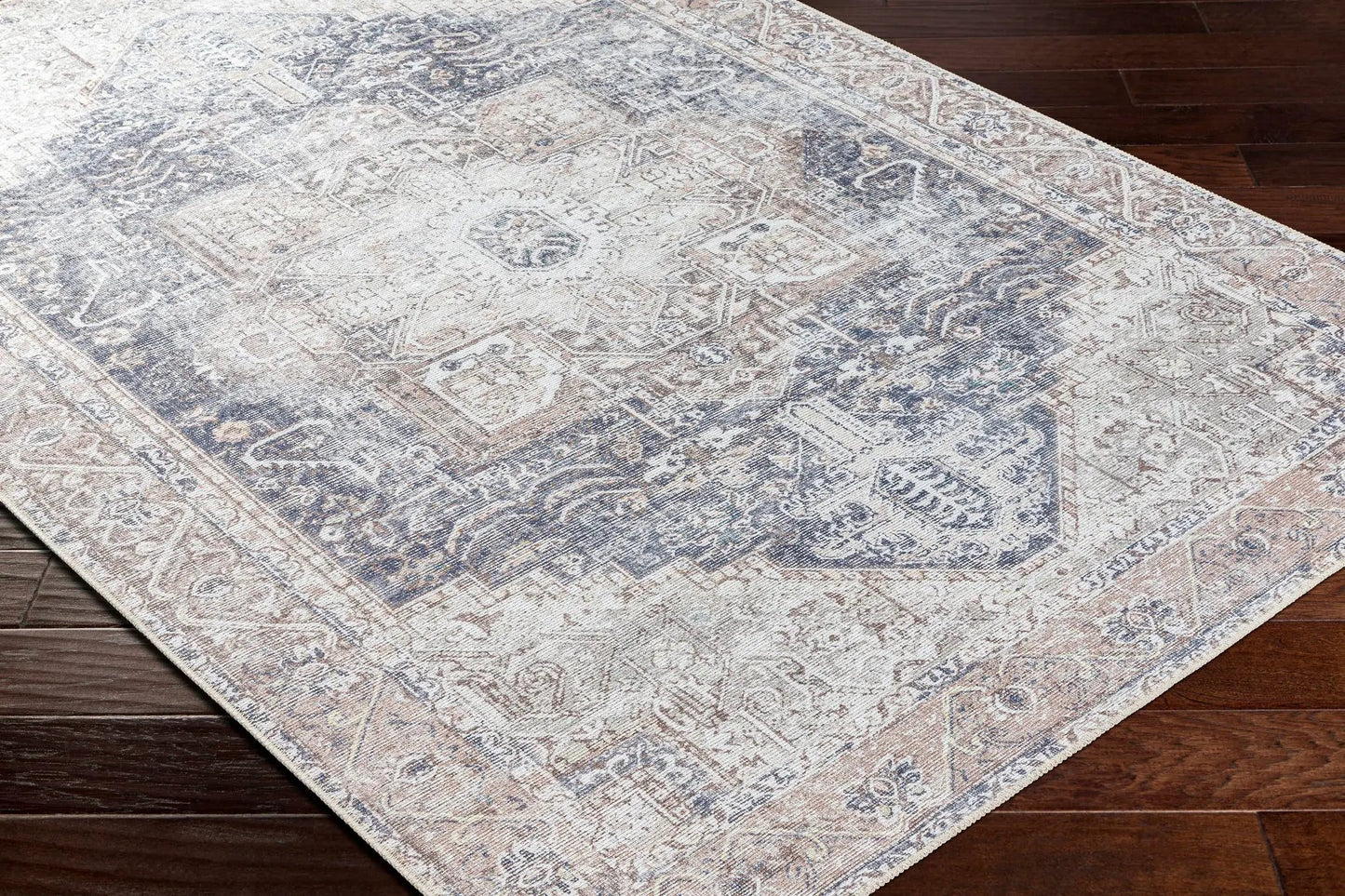 Beige Rosman Washable Area Rug from PriceLows™