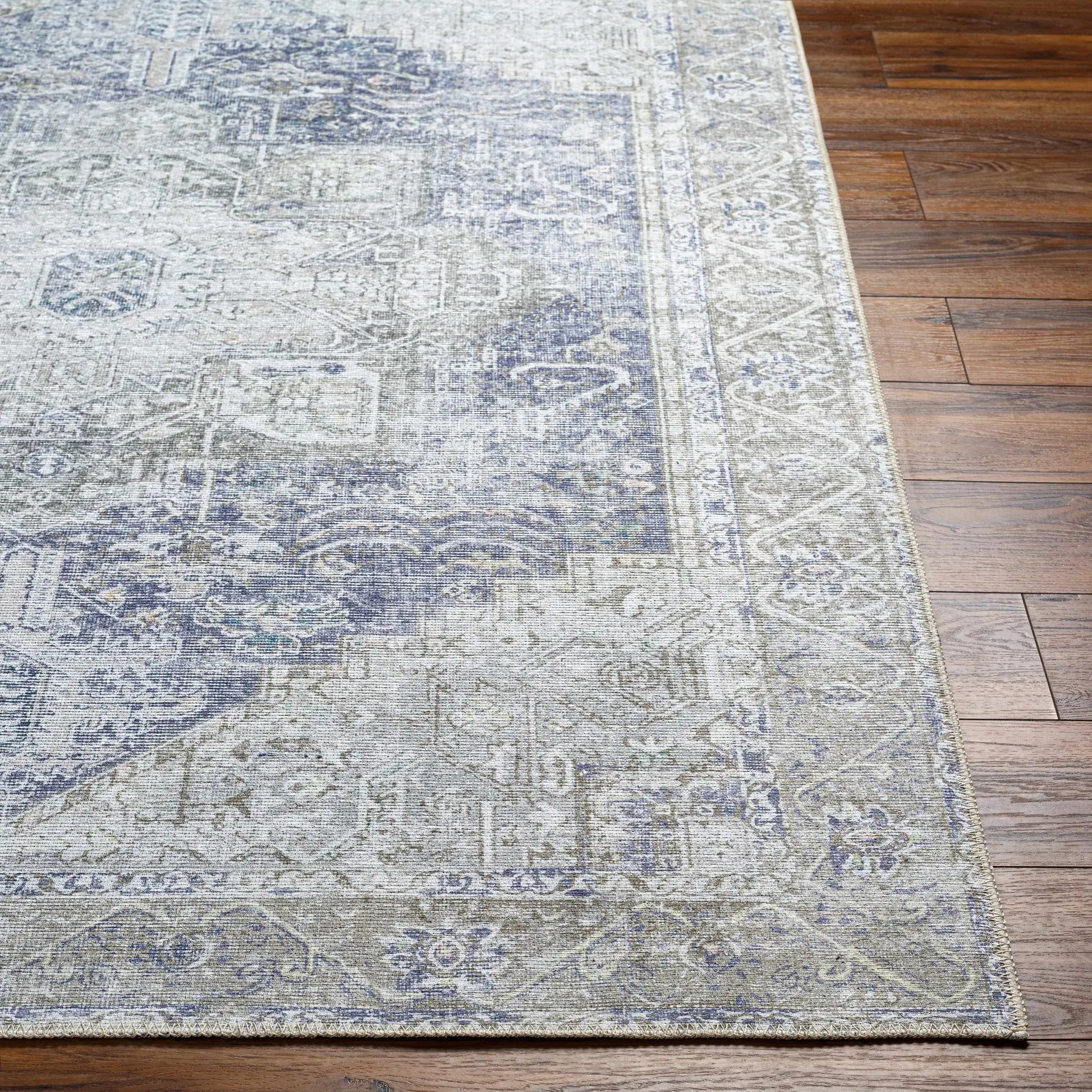 Rosman Olive Washable Area Rug from PriceLows™
